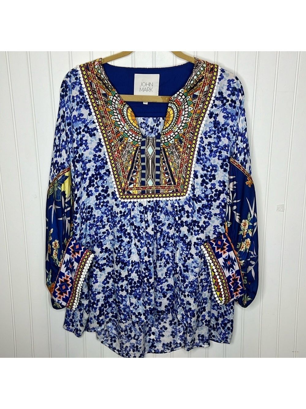 - John Mark Oversized Boho Tunic Size Large